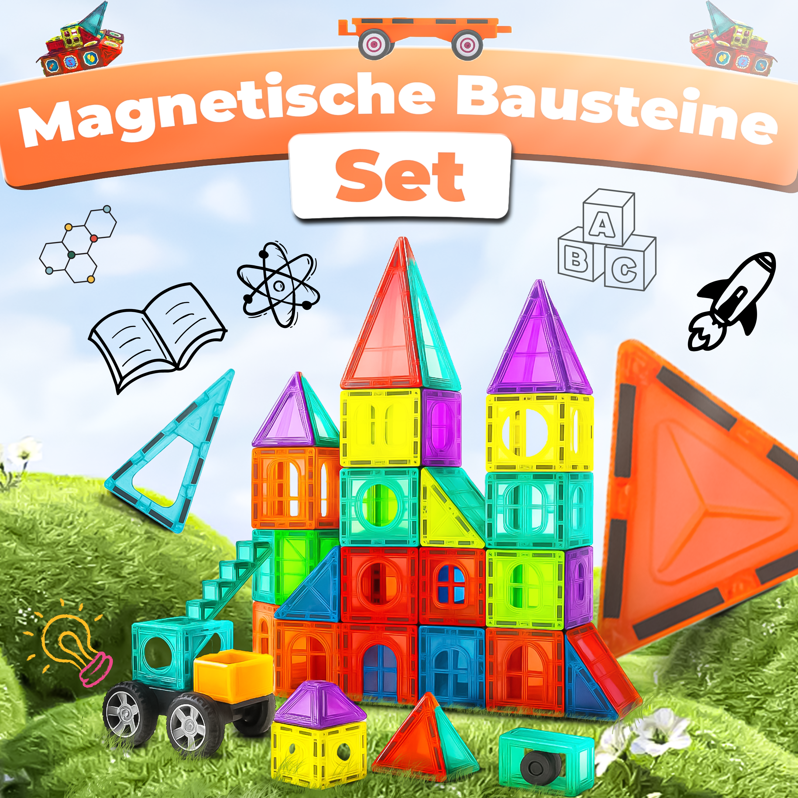 Kidnetic – Magnetische Bausteine (111-teiliges Set)