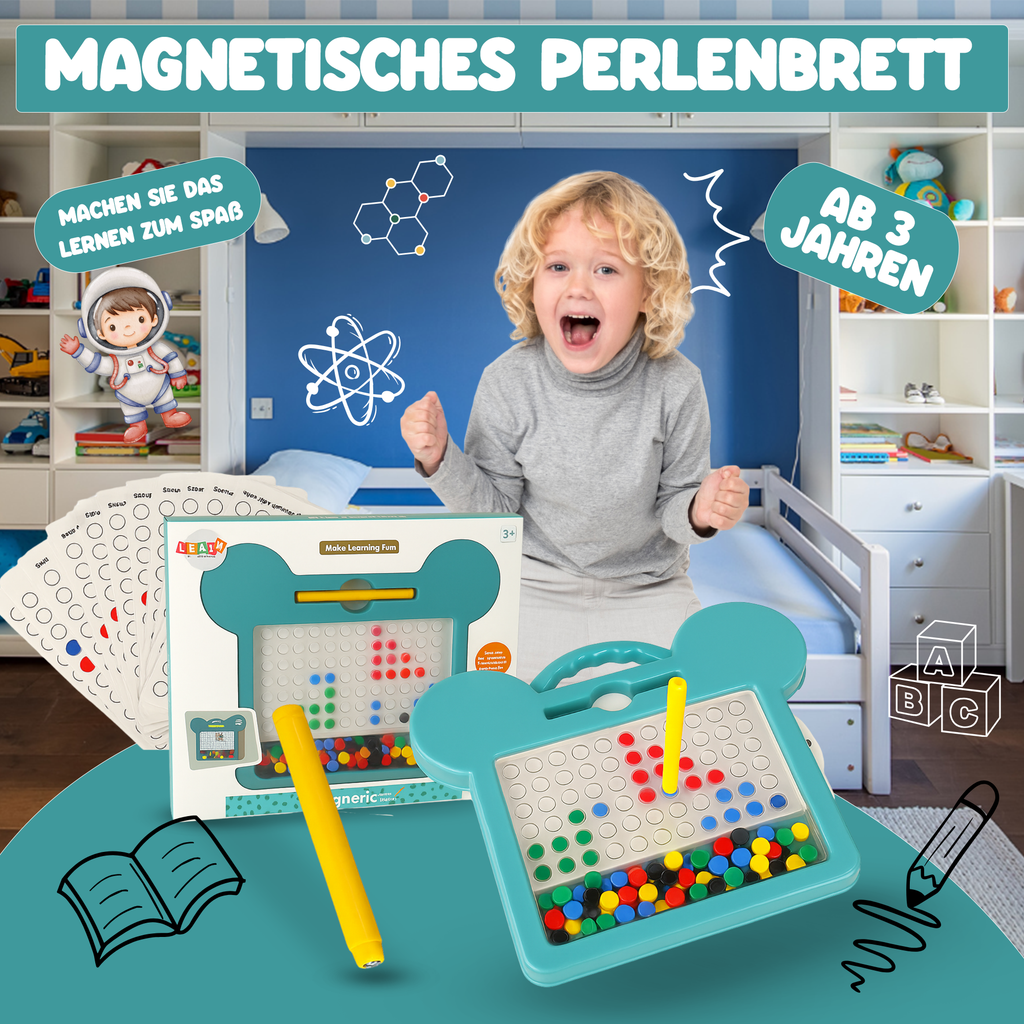 Kidnetic – Magnetische Zeichentafel mit Aufgaben-Karten