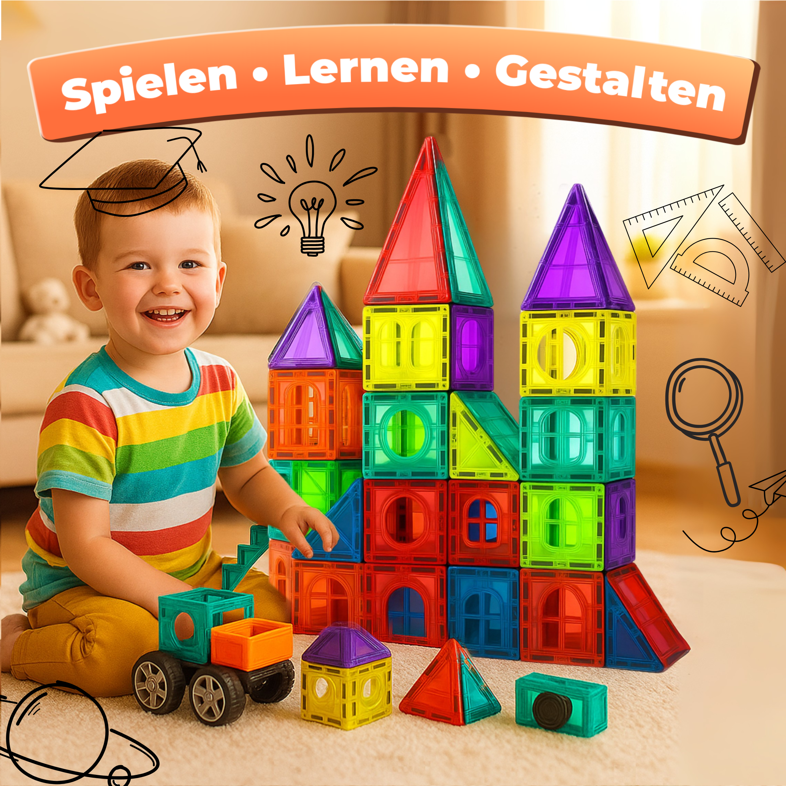 Kidnetic – Magnetische Bausteine (111-teiliges Set)