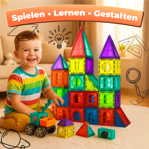 Kidnetic – Magnetische Bausteine (111-teiliges Set)