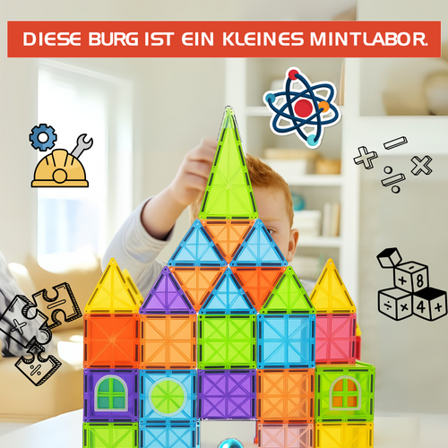 Kidnetic – Leuchtende Magnetische Bausteine (73-teiliges Set)