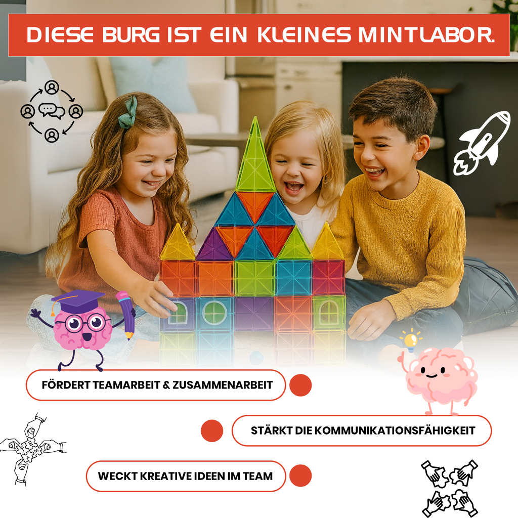 Kidnetic – Leuchtende Magnetische Bausteine (73-teiliges Set)