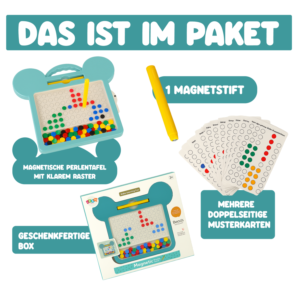 Kidnetic – Magnetische Zeichentafel mit Aufgaben-Karten