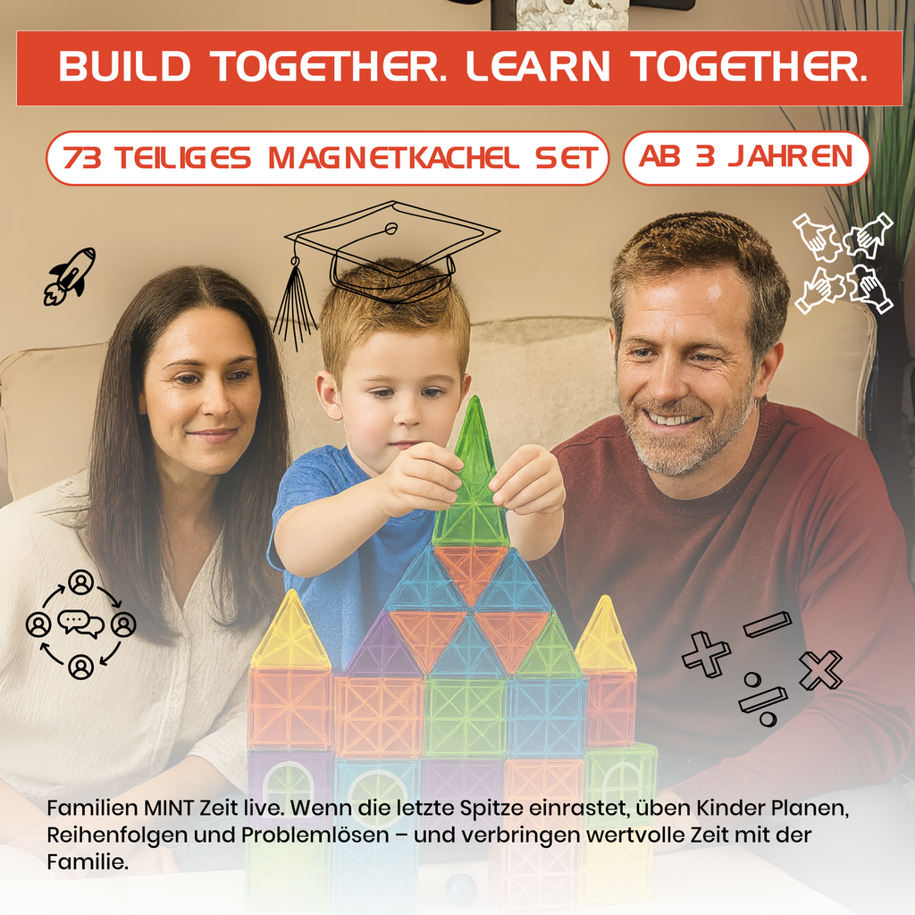 Kidnetic – Leuchtende Magnetische Bausteine (73-teiliges Set)