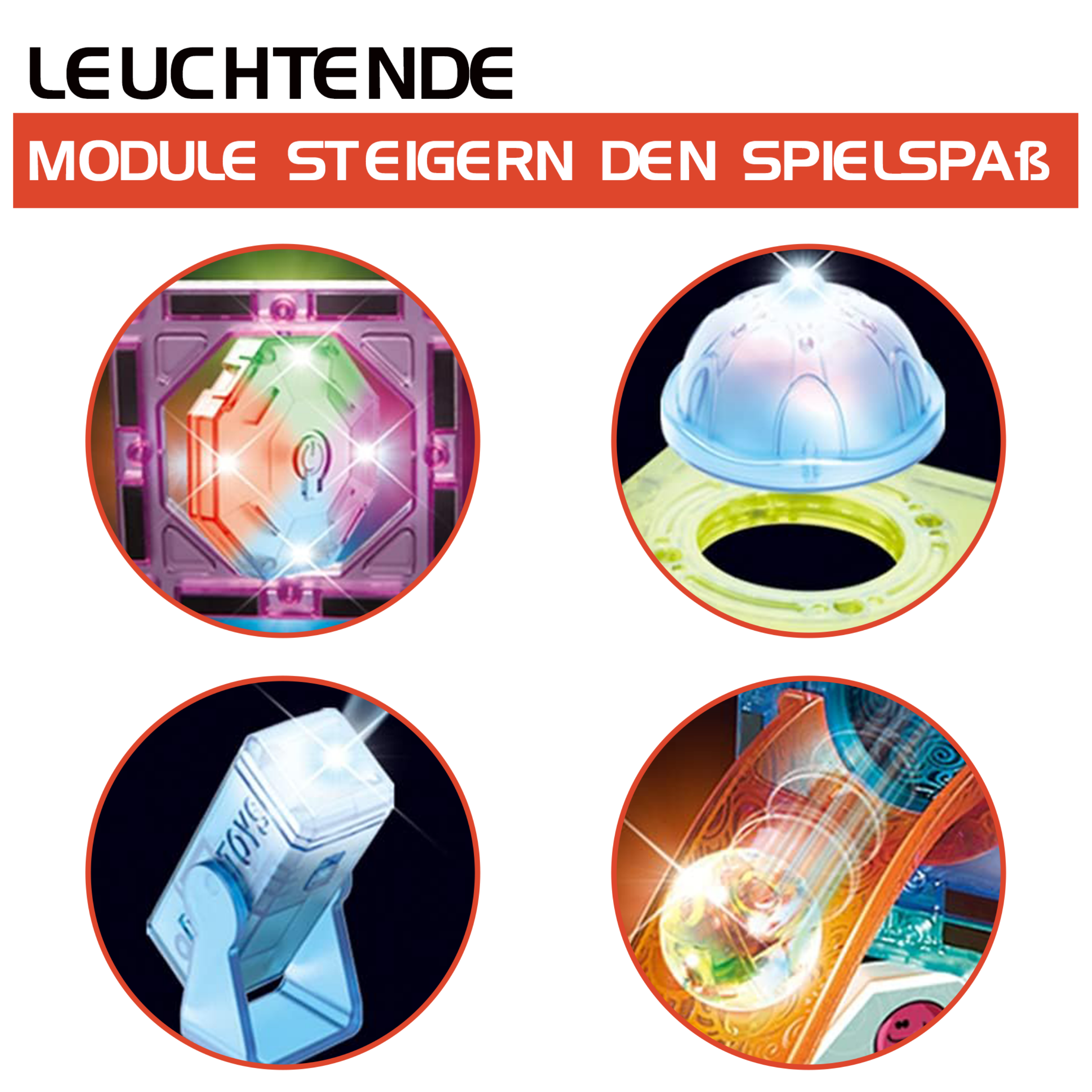 Kidnetic – Magnetische Leuchtbausteine & Kugeln (166-teiliges Set)